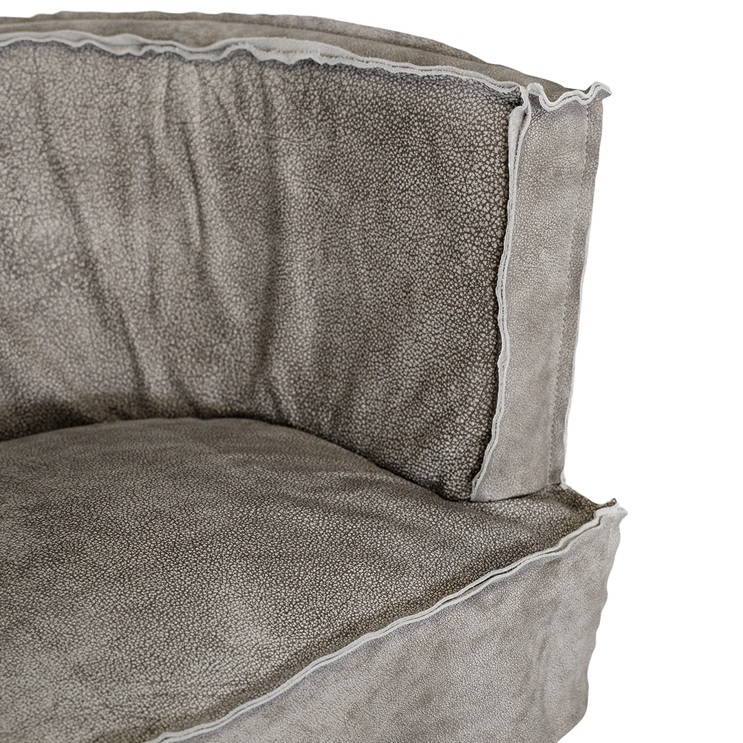 Guatemala Barchair | Buffalo Leather | Earthy Grey Uniqwa Collections