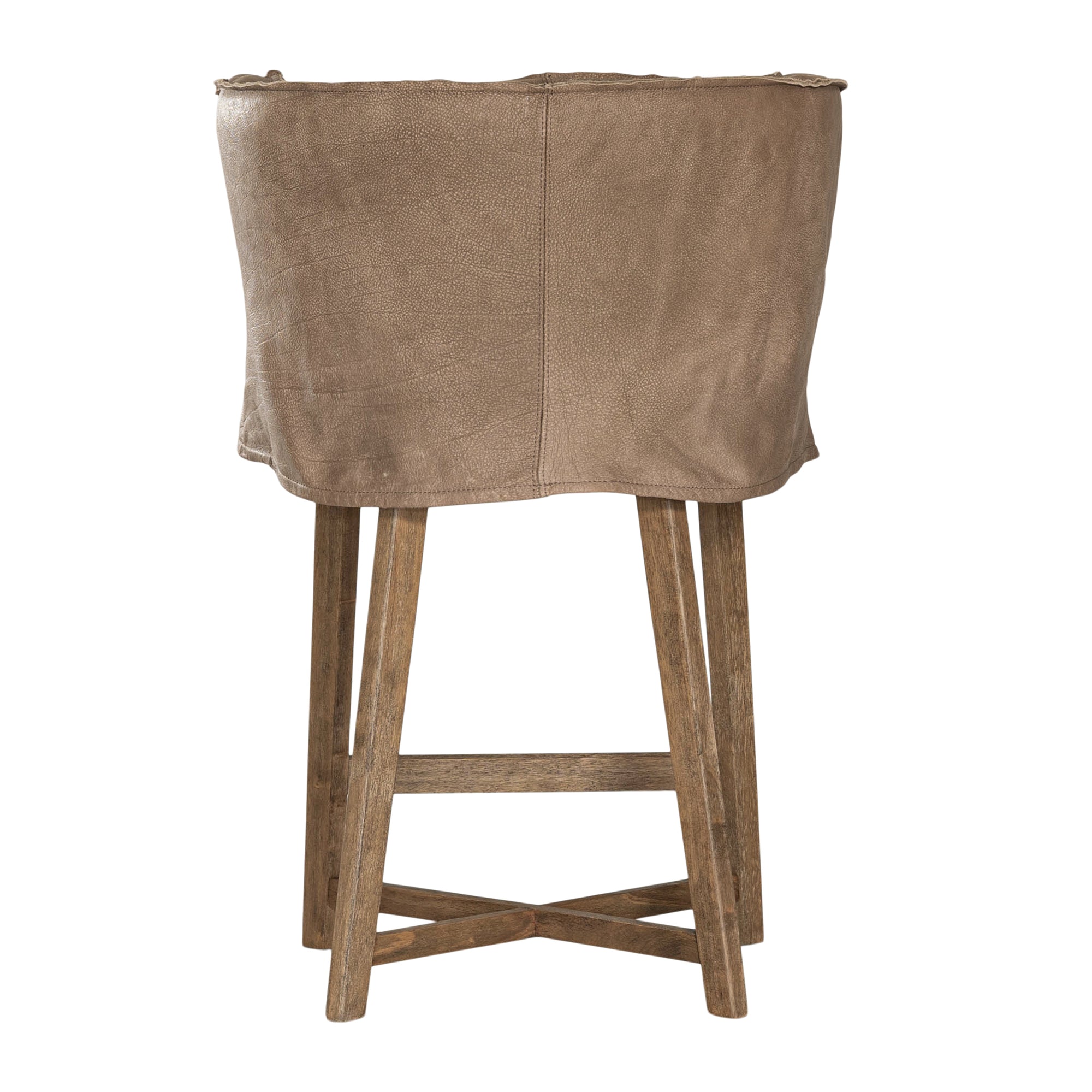 Guatemala Leather Barchair | Enoki Brown Uniqwa Collections