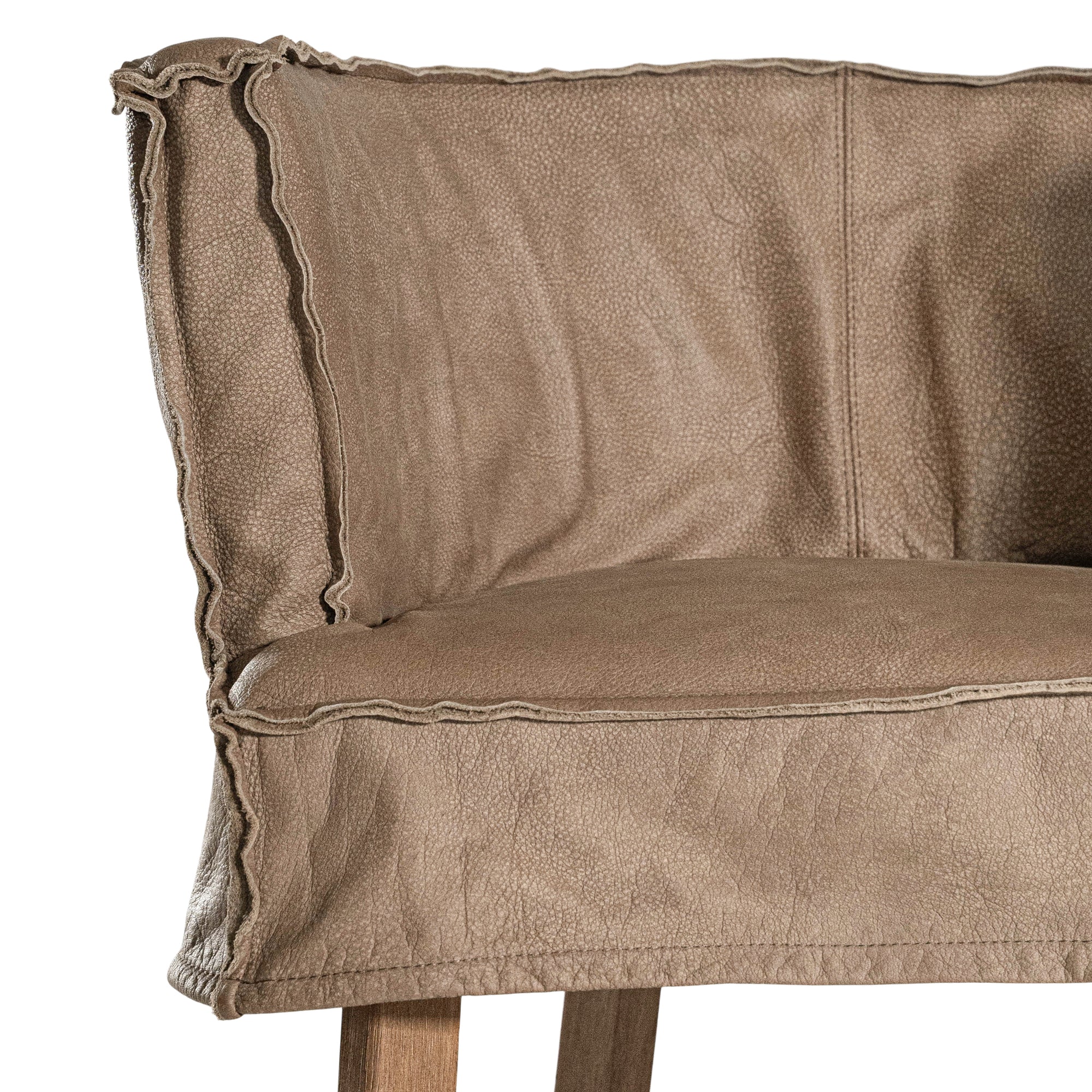 Guatemala Leather Barchair | Enoki Brown Uniqwa Collections