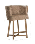 Guatemala Leather Barchair | Enoki Brown Uniqwa Collections