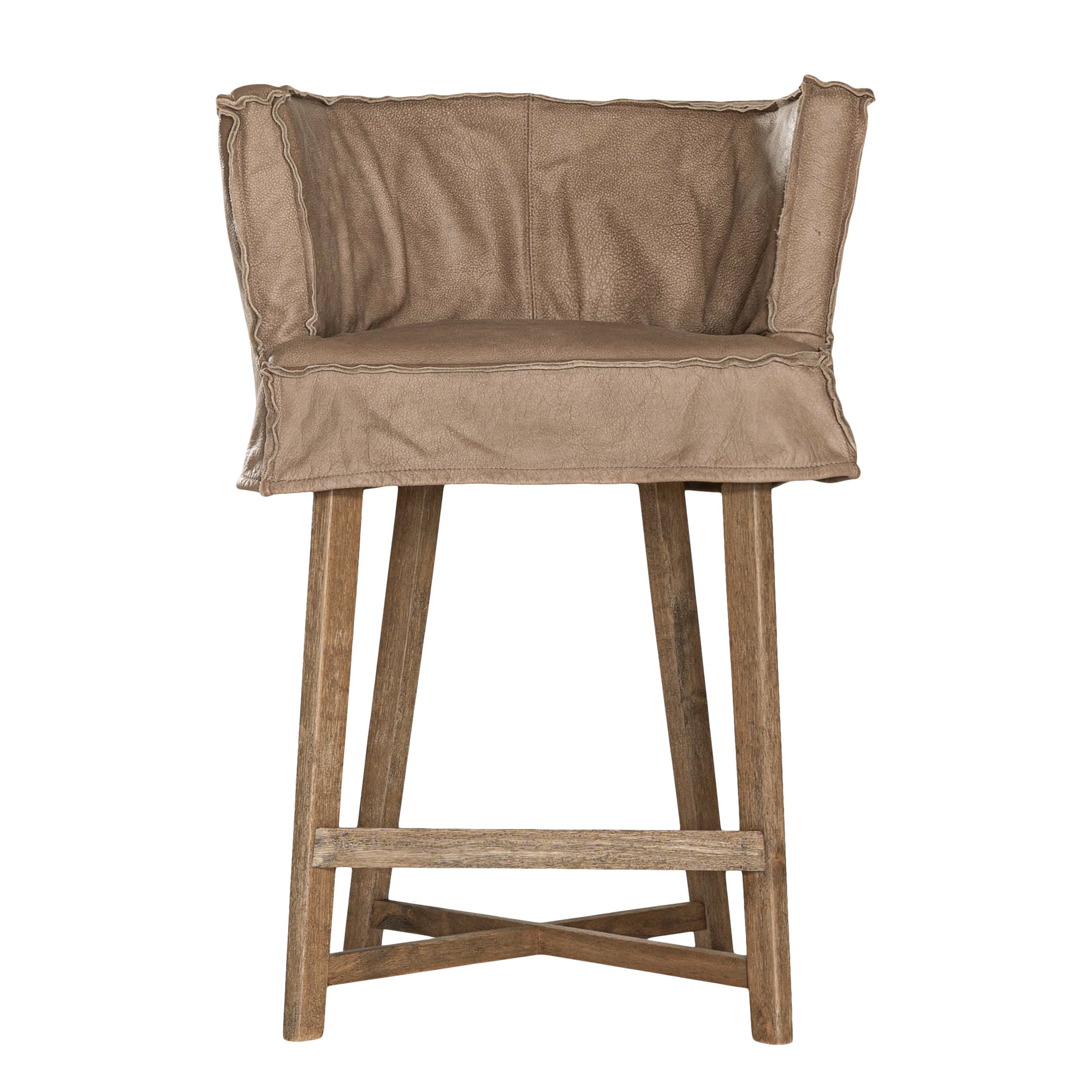 Guatemala Leather Barchair | Enoki Brown Uniqwa Collections