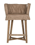 Guatemala Leather Barchair | Enoki Brown Uniqwa Collections