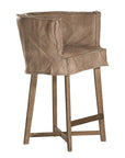 Guatemala Leather Barchair | Enoki Brown Uniqwa Collections