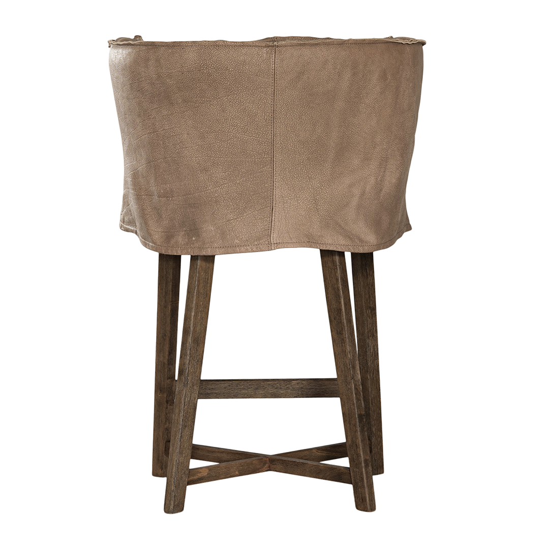 Guatemala Barchair | Aniline Leather | Enoki Brown Uniqwa Collections