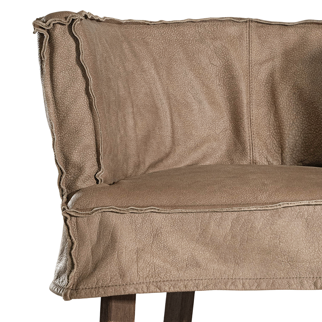 Guatemala Barchair | Aniline Leather | Enoki Brown Uniqwa Collections