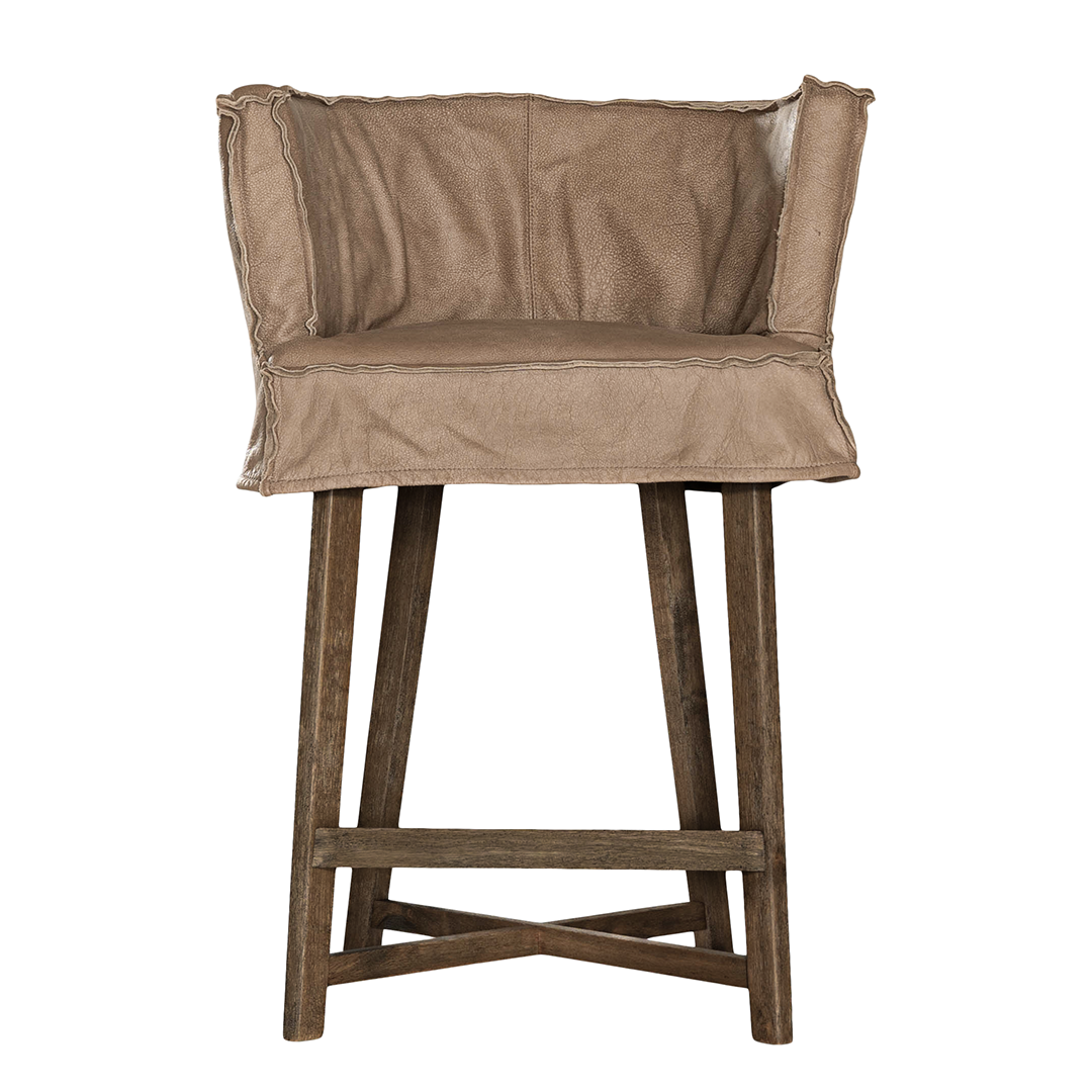 Guatemala Barchair | Aniline Leather | Enoki Brown Uniqwa Collections