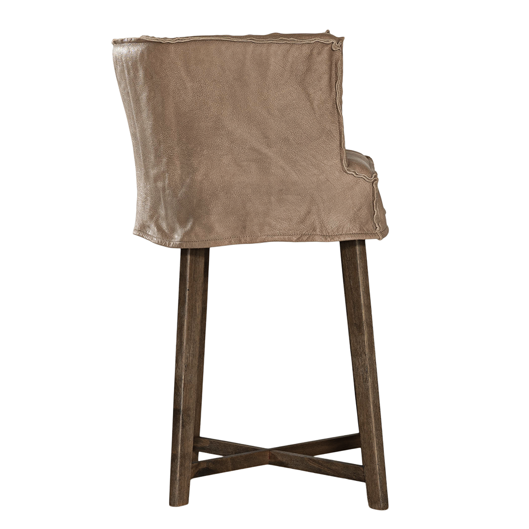 Guatemala Barchair | Aniline Leather | Enoki Brown Uniqwa Collections