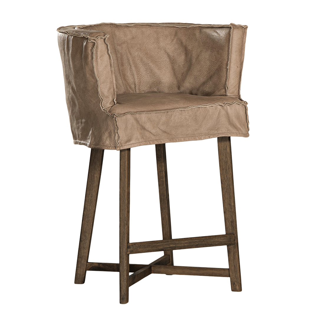 Guatemala Barchair | Aniline Leather | Enoki Brown Uniqwa Collections