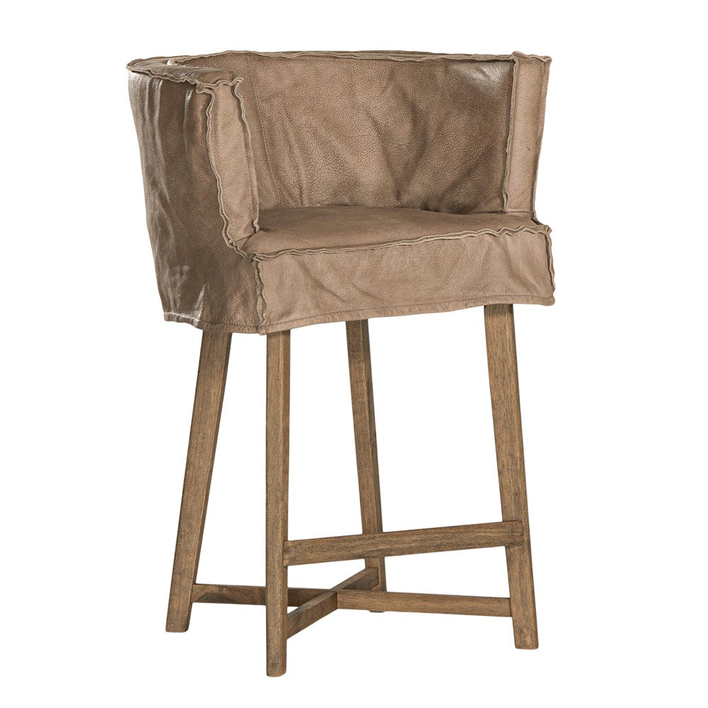 Guatemala Leather Barchair | Enoki Brown Uniqwa Collections