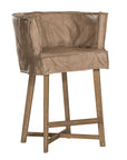 Guatemala Leather Barchair | Enoki Brown Uniqwa Collections