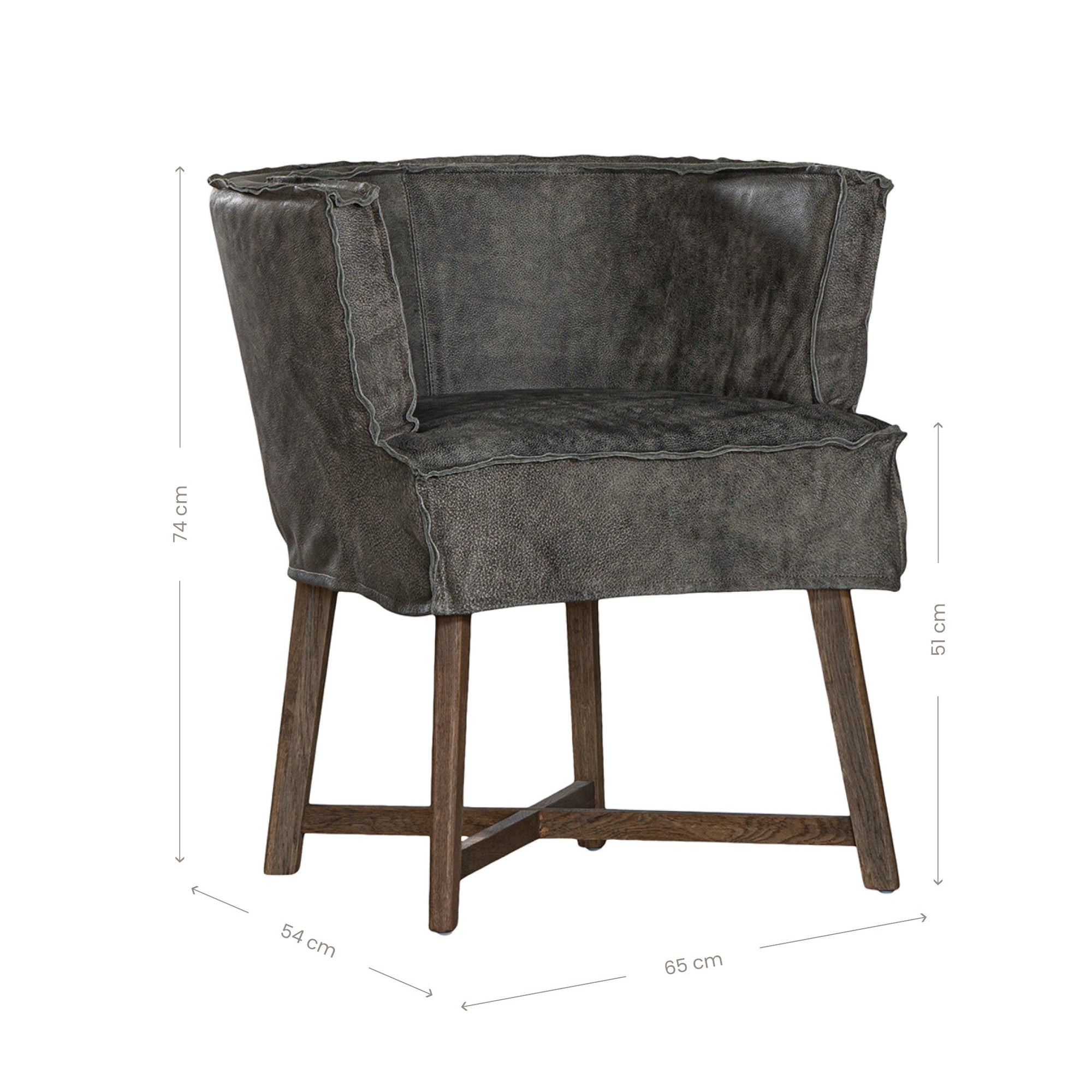 Guatemala Dining Chair | Buffalo Leather | African Slate Uniqwa Collections