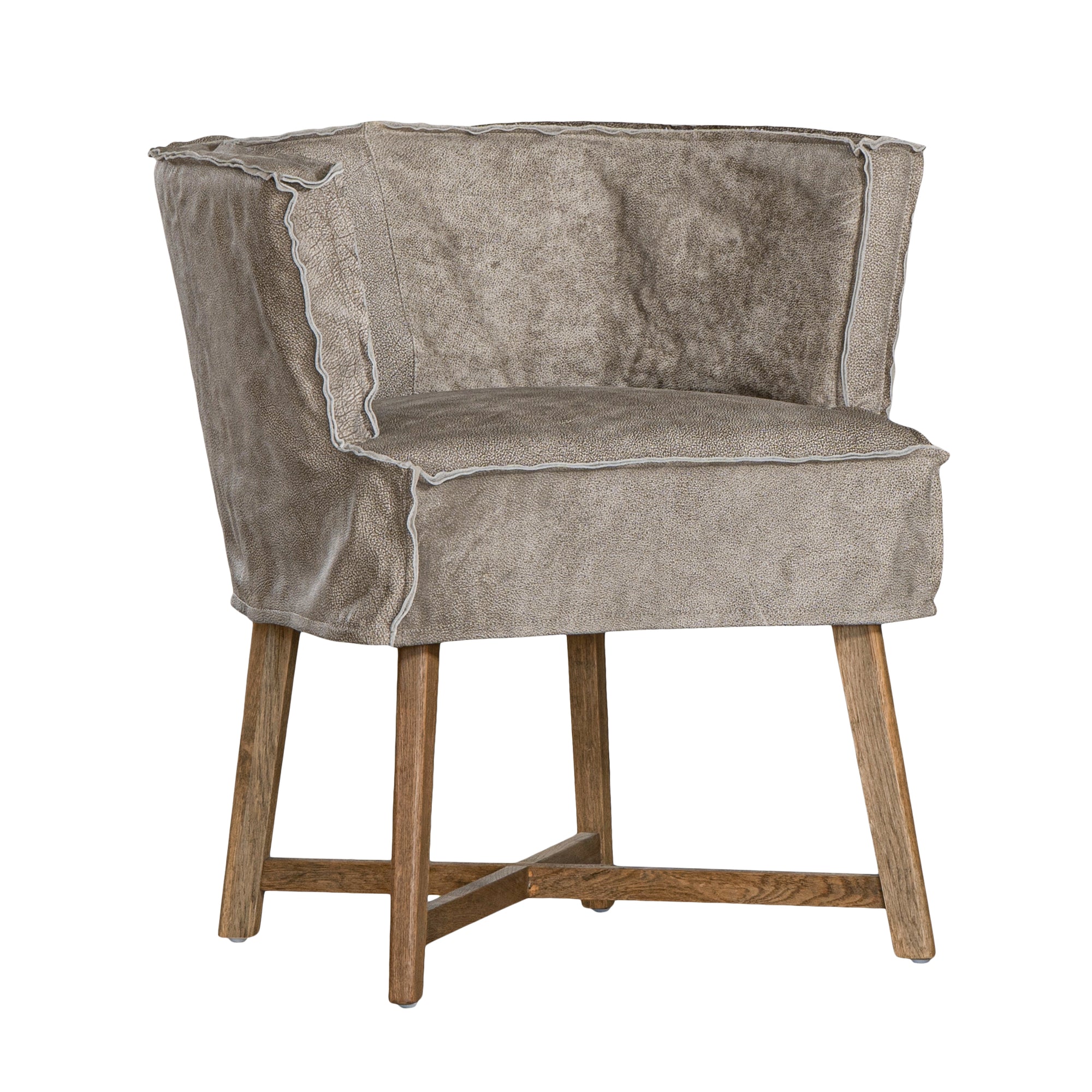 Guatemala Dining Chair | Buffalo Leather | Earthy Grey Uniqwa Collections