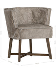 Guatemala Dining Chair | Buffalo Leather | Earthy Grey Uniqwa Collections