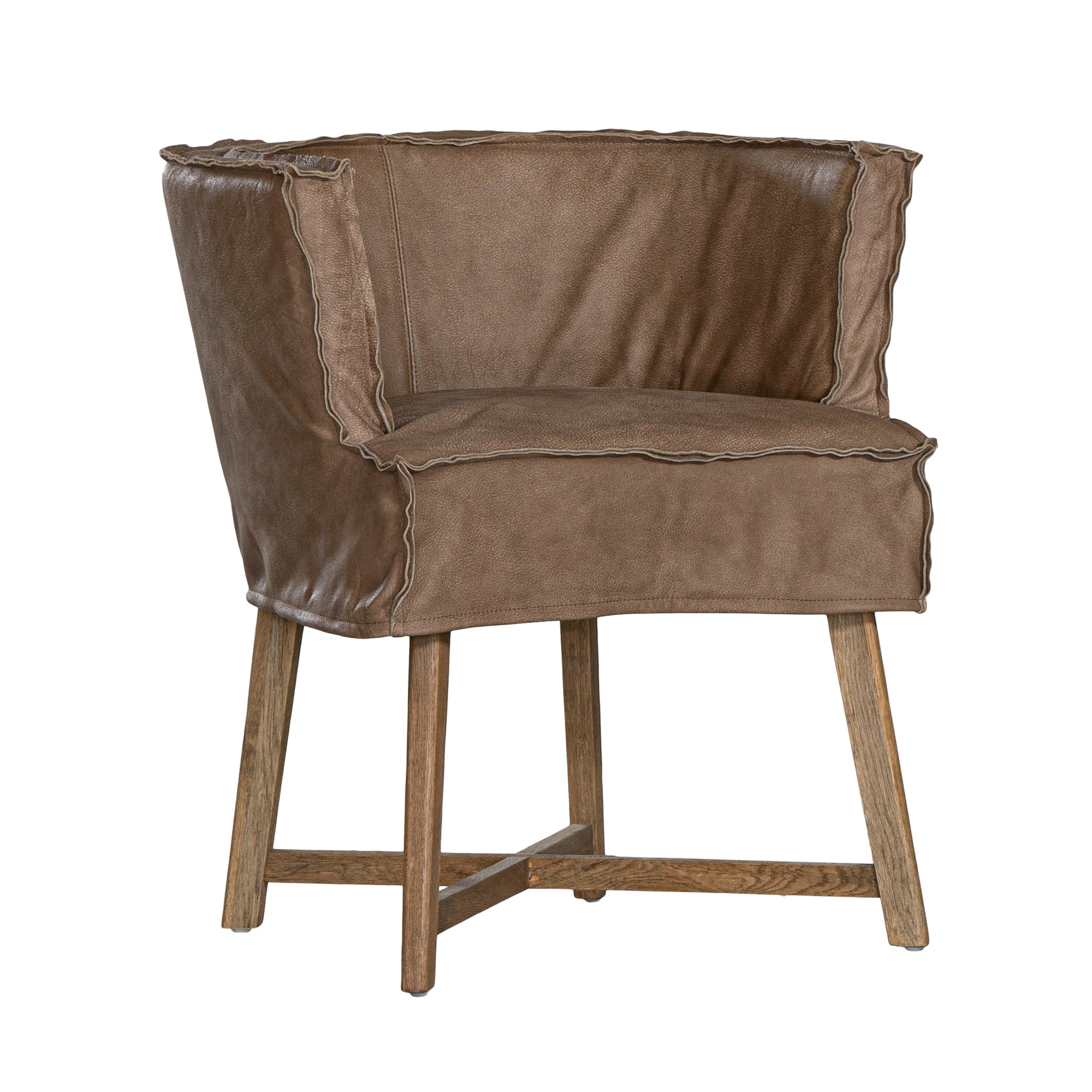 Guatemala Dining Chair | Buffalo Leather | Mushroom Brown Uniqwa Collections
