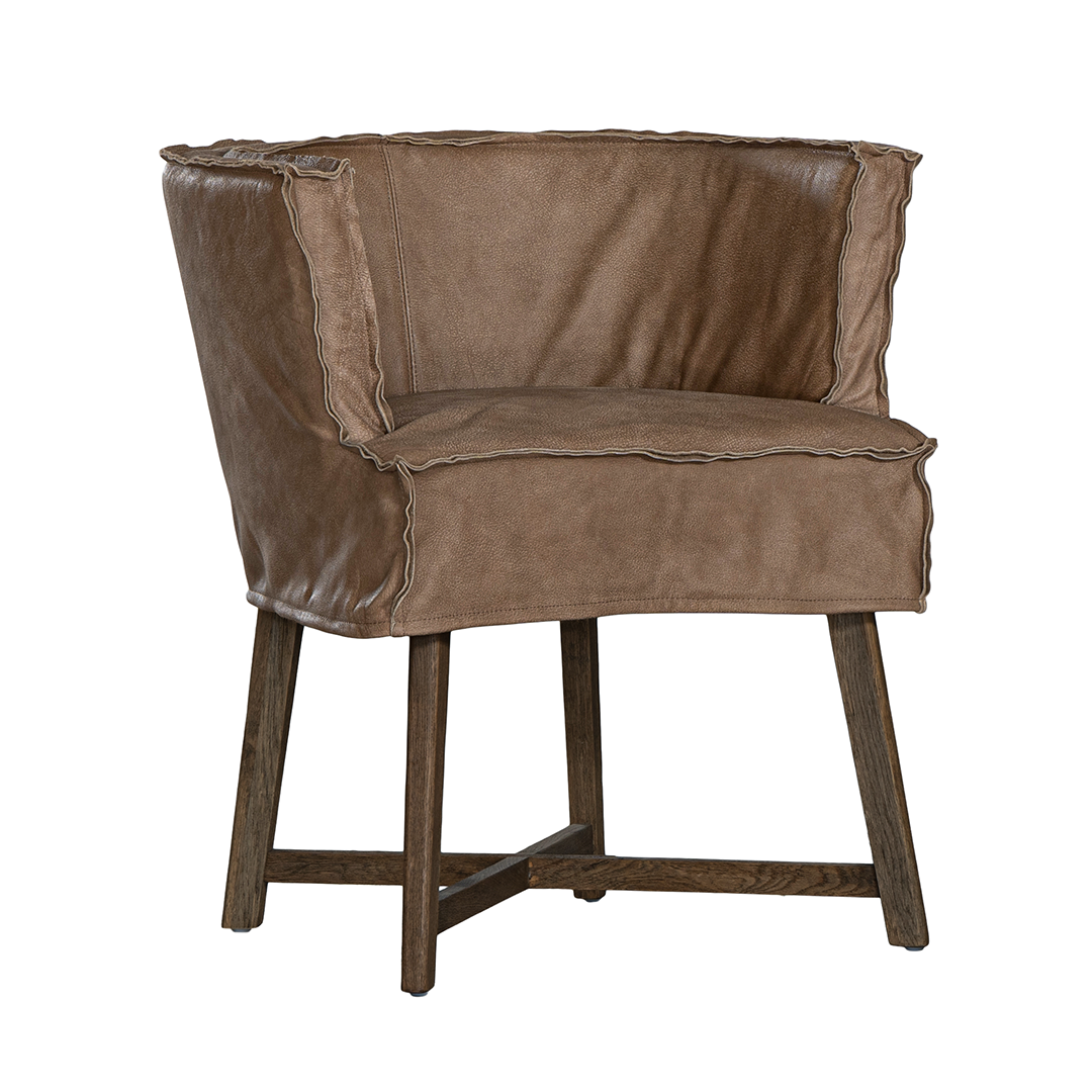 Guatemala Dining Chair | Buffalo Leather | Mushroom Brown Uniqwa Collections