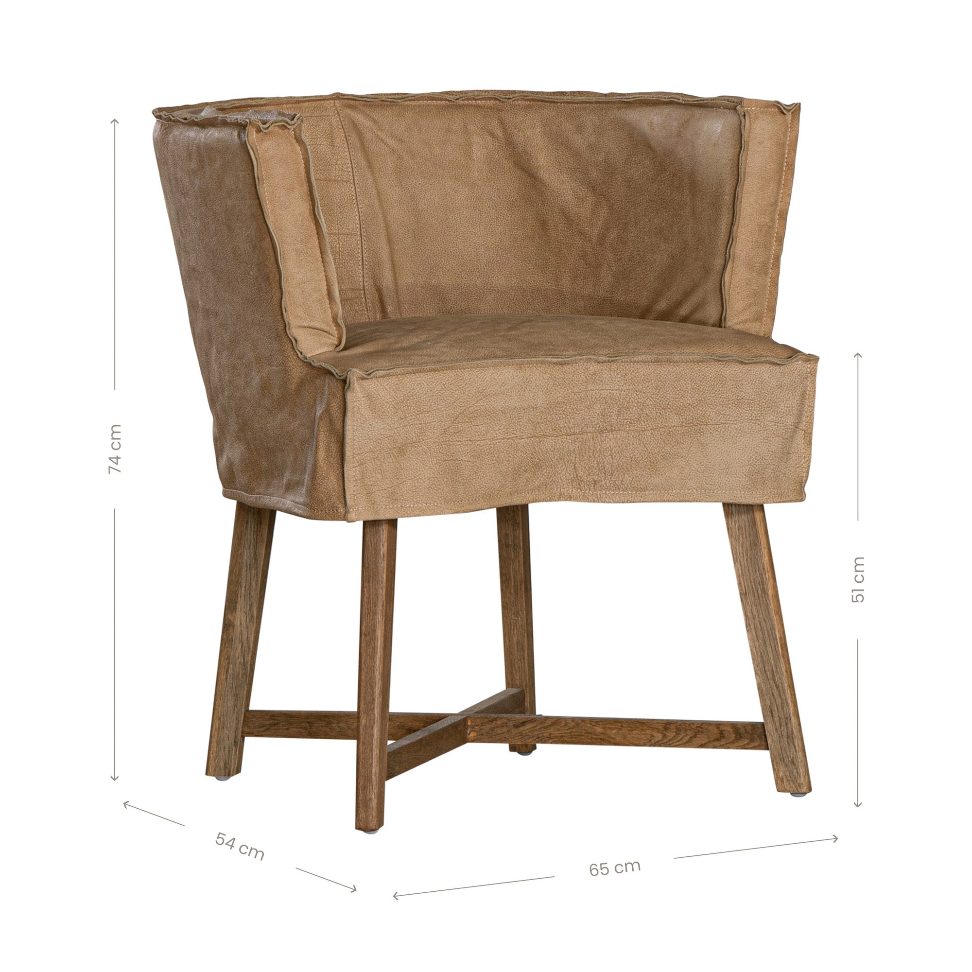 Guatemala Dining Chair | Buffalo Leather | Savannah Nut Uniqwa Collections