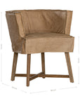 Guatemala Dining Chair | Buffalo Leather | Savannah Nut Uniqwa Collections