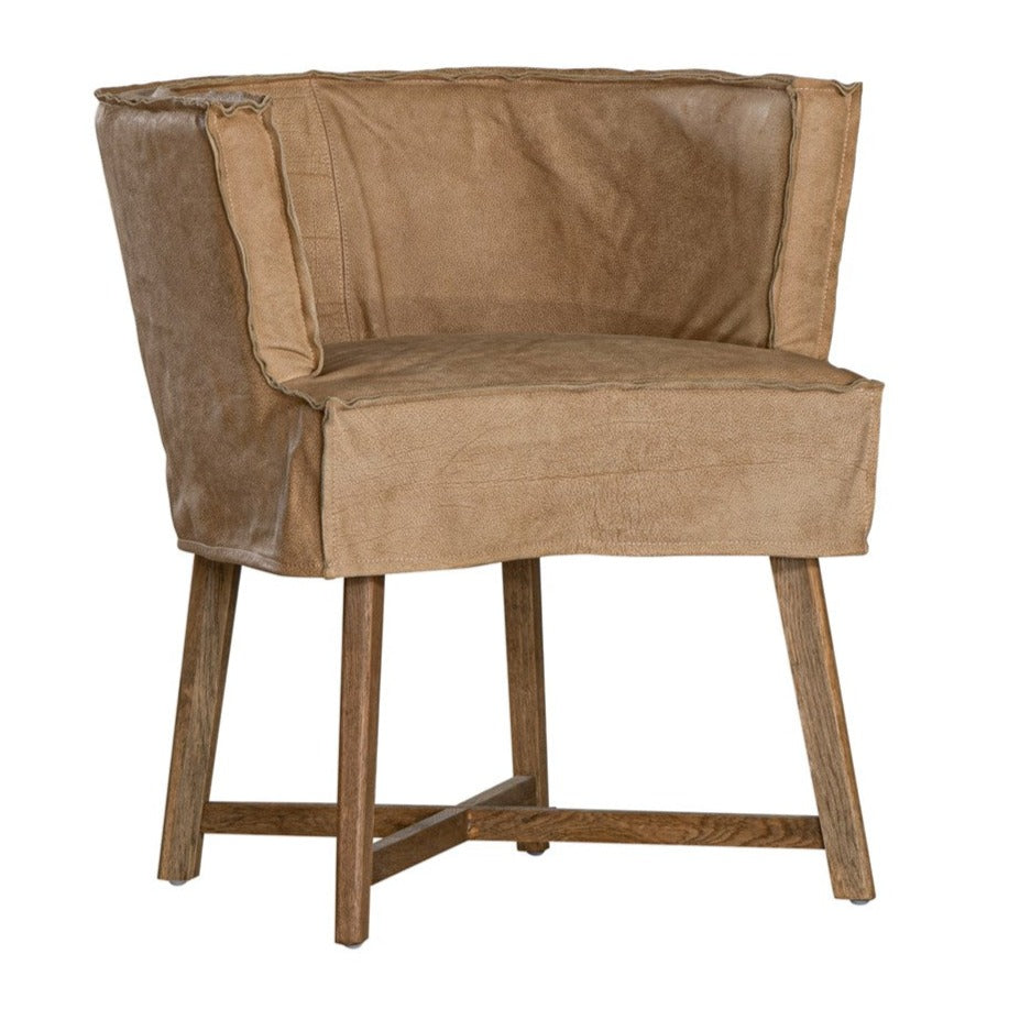 Guatemala Dining Chair | Buffalo Leather | Savannah Nut Uniqwa Collections