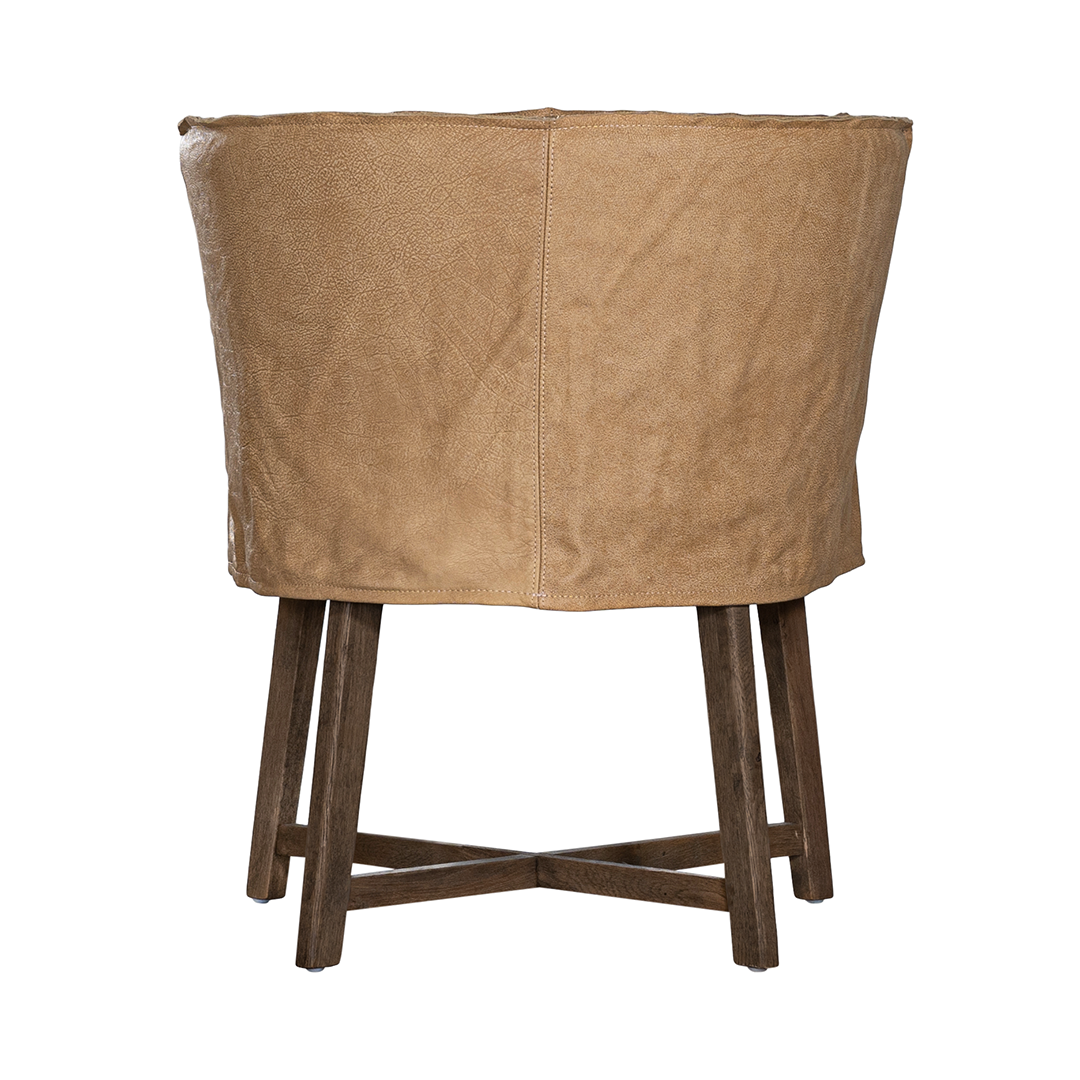 Guatemala Dining Chair | Buffalo Leather | Savannah Nut Uniqwa Collections