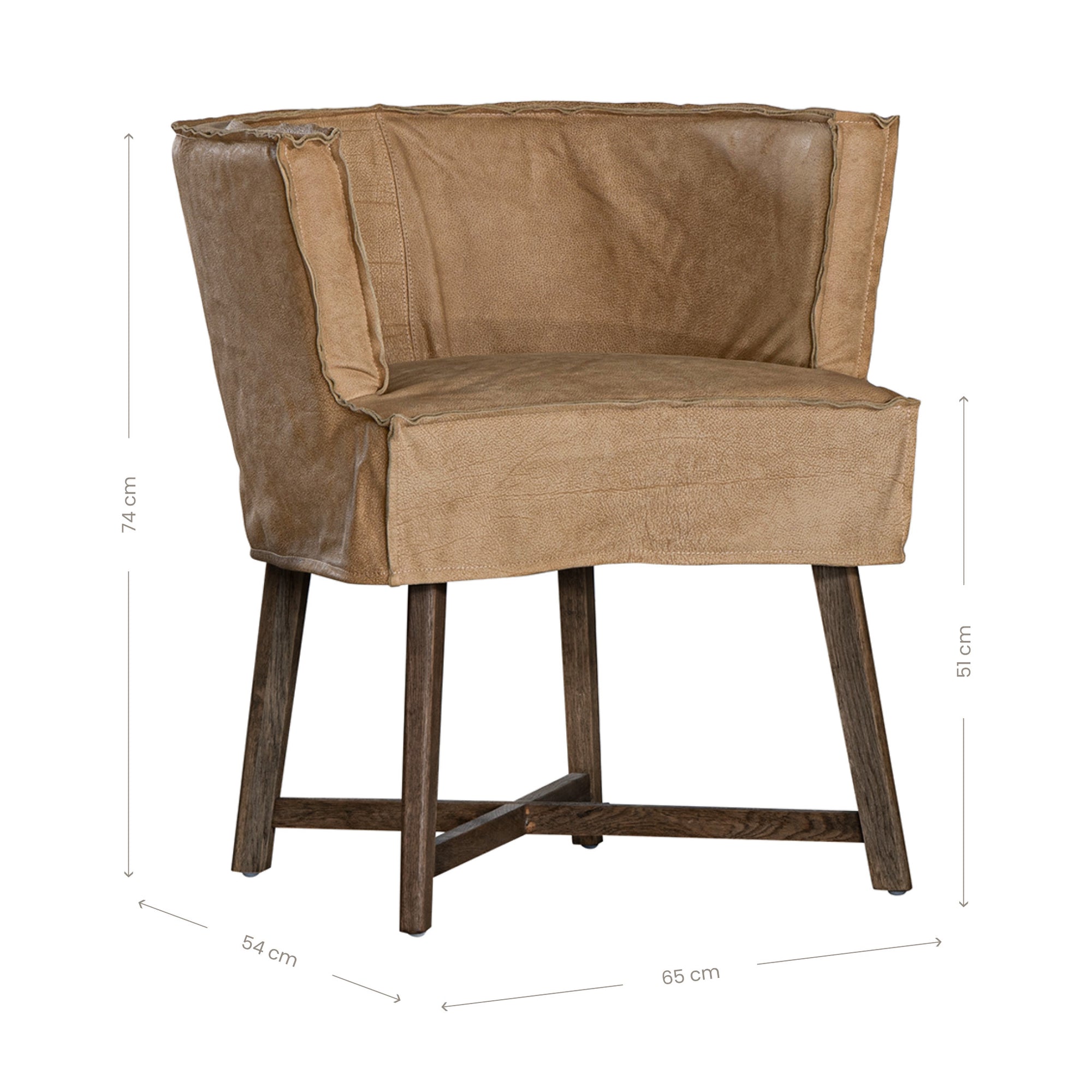 Guatemala Dining Chair | Buffalo Leather | Savannah Nut Uniqwa Collections