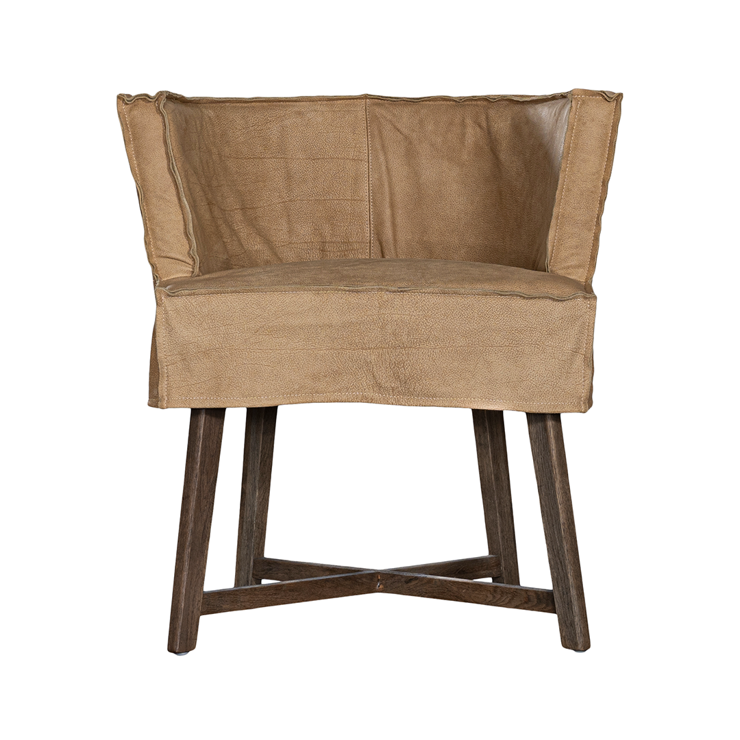 Guatemala Dining Chair | Buffalo Leather | Savannah Nut Uniqwa Collections
