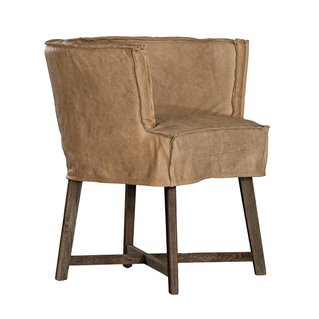 Guatemala Dining Chair | Buffalo Leather | Savannah Nut Uniqwa Collections