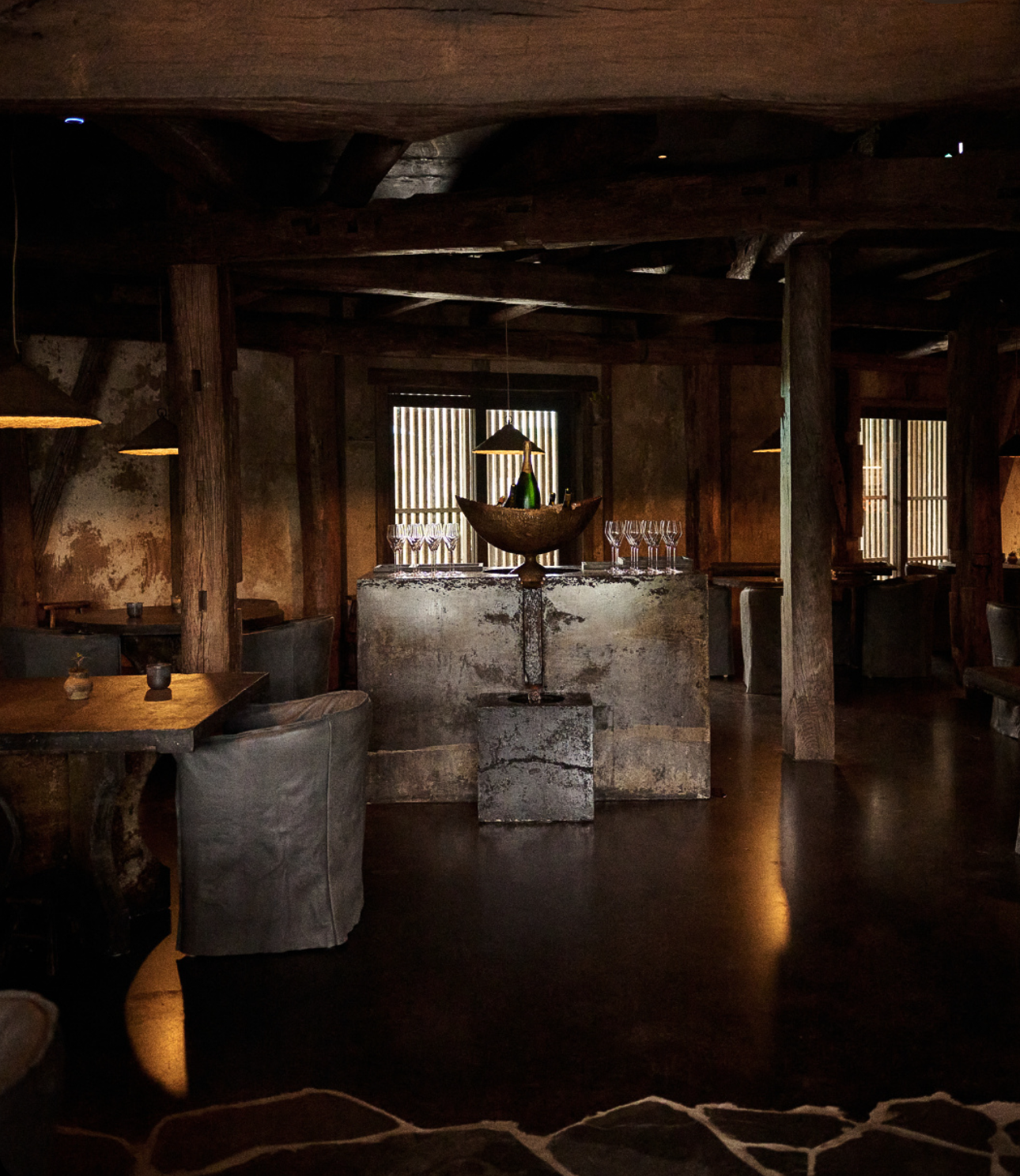 Hamilton Dining Chair | Buffalo Leather | African Slate Uniqwa Collections