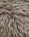 Close up of the Hamilton Dining Chair biscuit faux fur upholstery highlighting the long pile texture and soft tactile finish.
