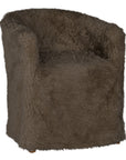 Hamilton Dining Chair | Fur Luxe | Chocolate Uniqwa Collections
