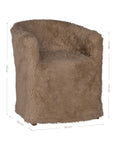 Hamilton Dining Chair | Fur Luxe | Toffee Uniqwa Collections
