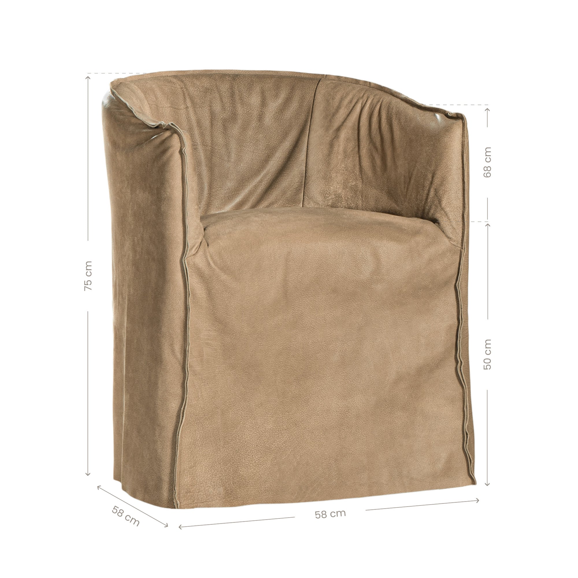 Hamilton Dining Chair | Aniline Leather | Cashew Uniqwa Collections