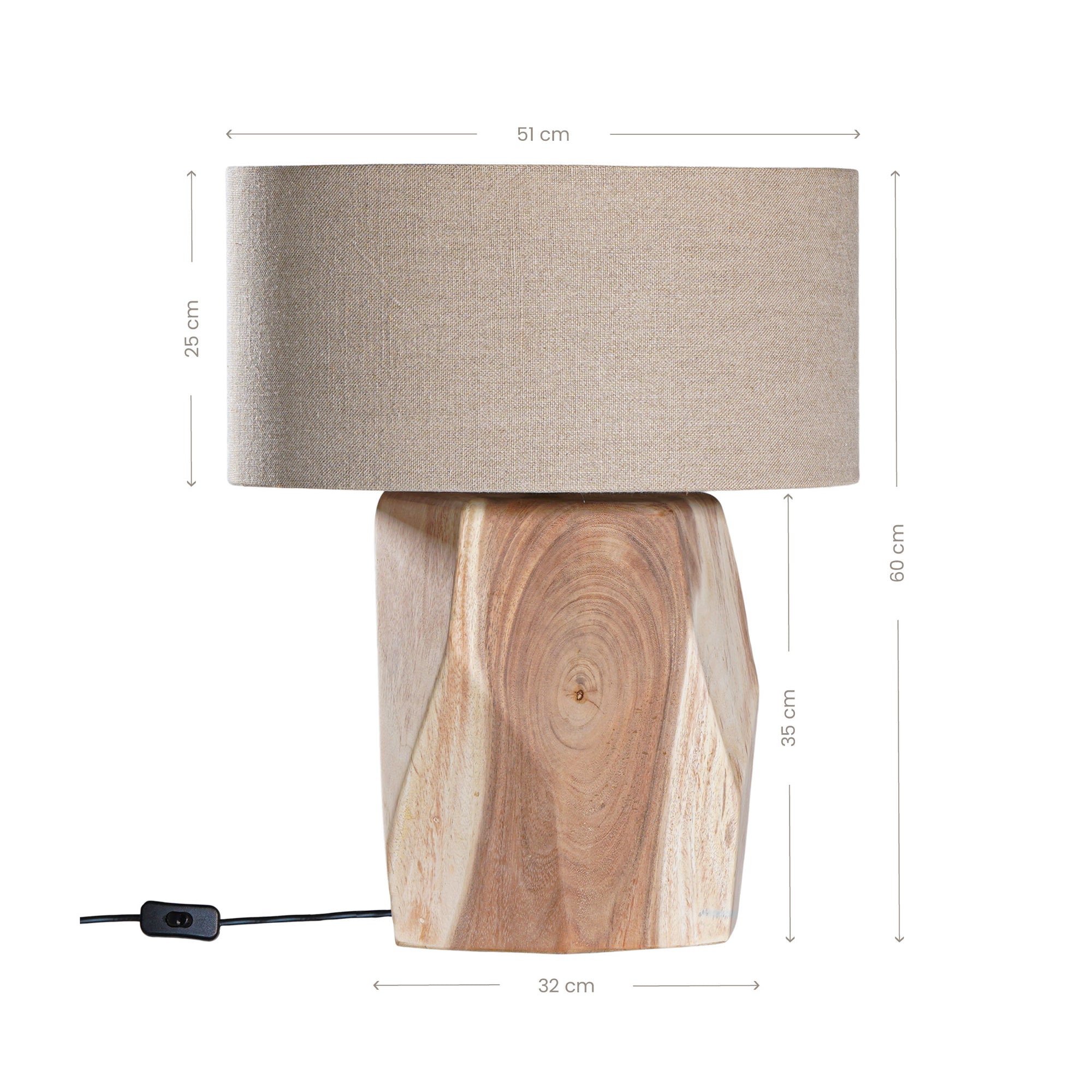Harare Table Lamp | Linen Lamp Shade Uniqwa Collections