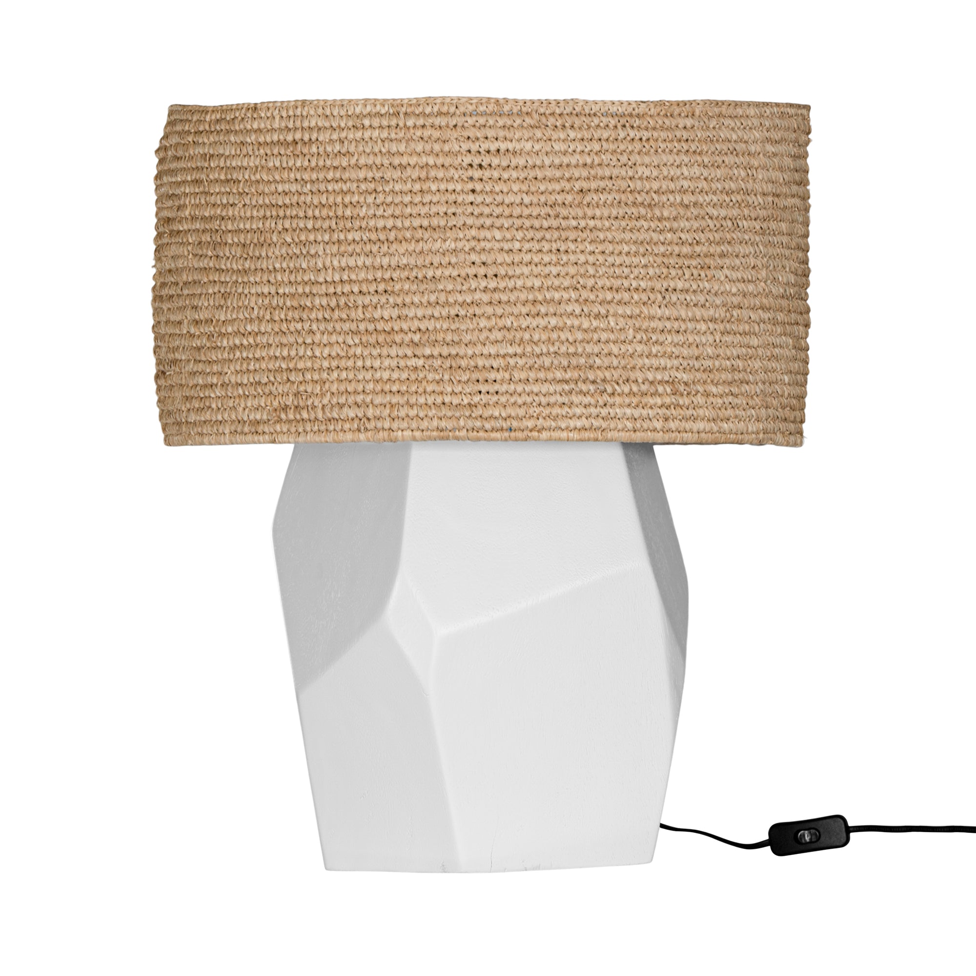 Harare Table Lamp | Lyric Shade White Natural Uniqwa Collections