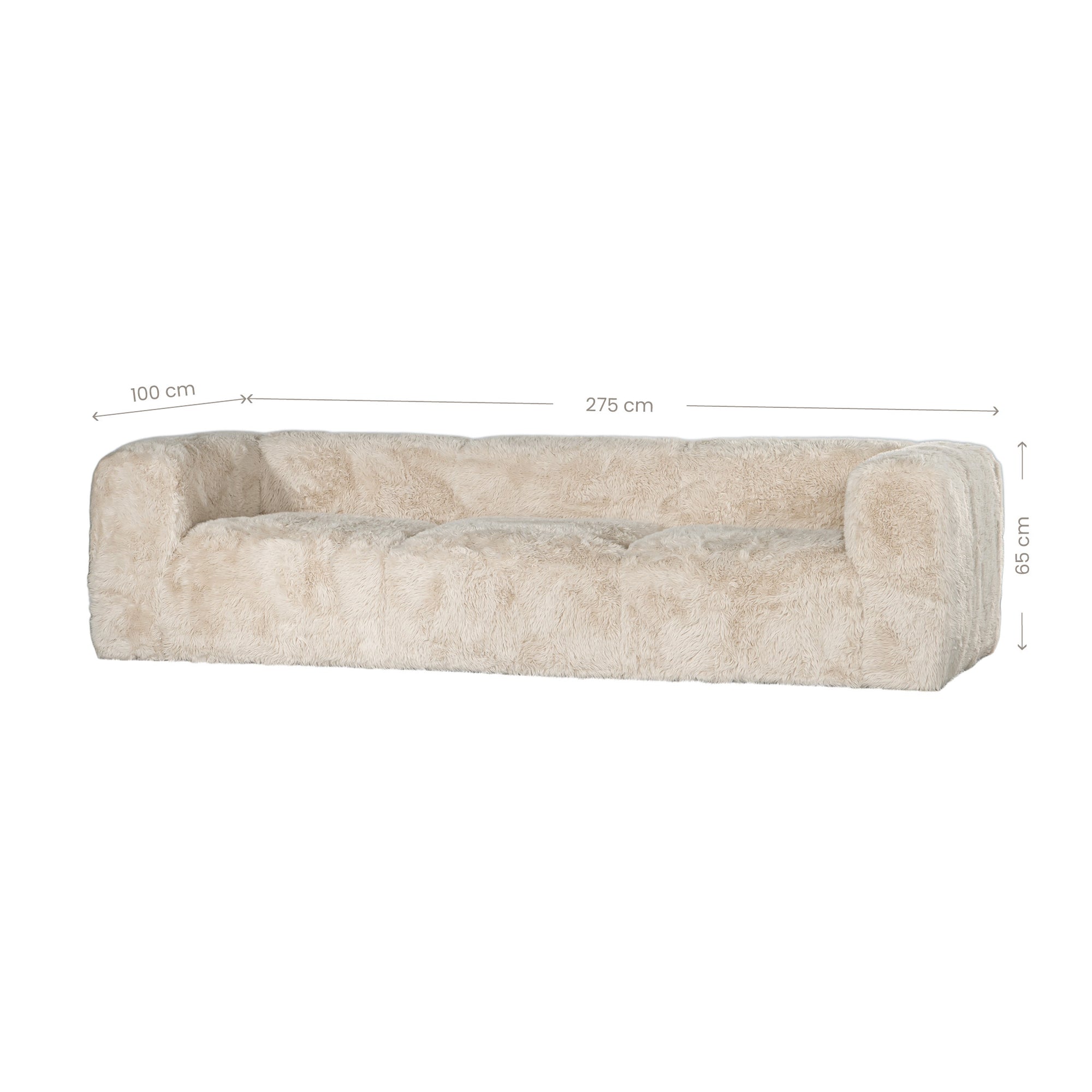 Harlow Sofa | Fur Luxe | Three Seater Uniqwa Collections