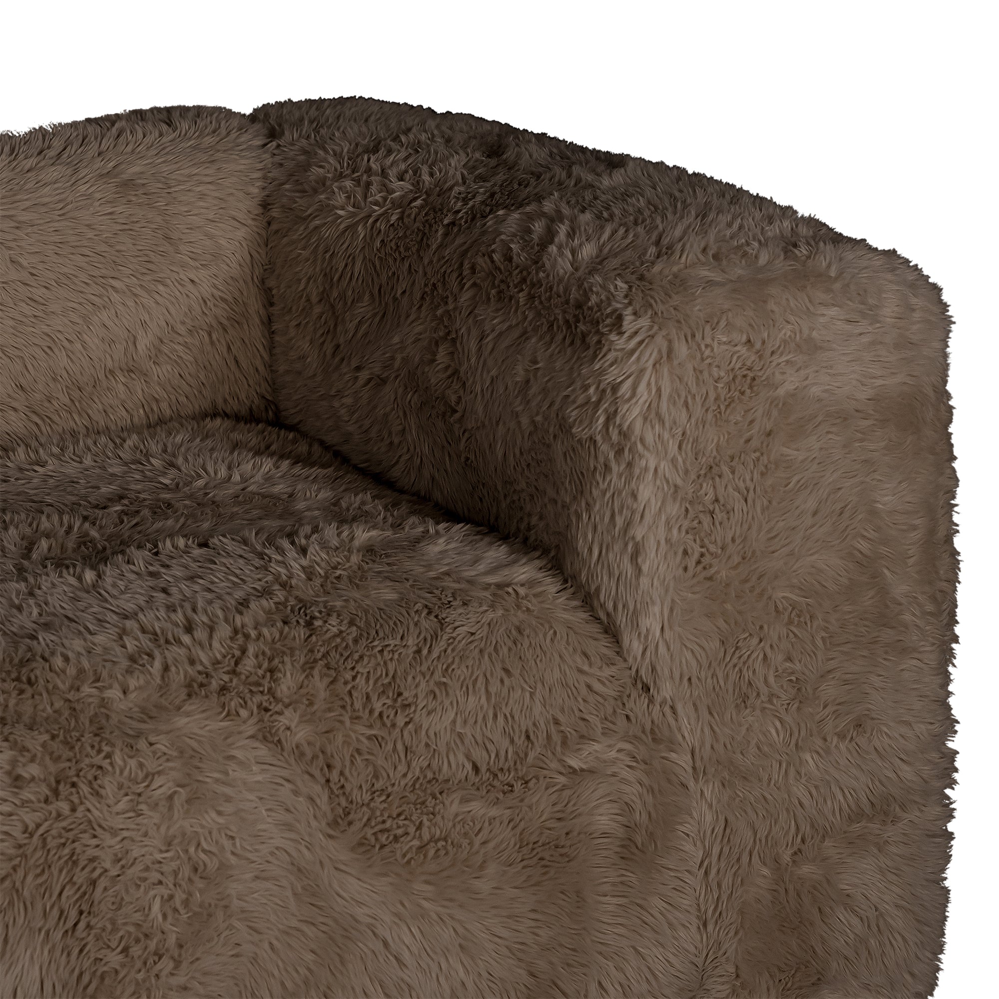 Harlow Sofa | One Seater | Fur Luxe | Chocolate Uniqwa Collections