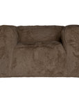 Harlow Sofa | One Seater | Fur Luxe | Chocolate Uniqwa Collections