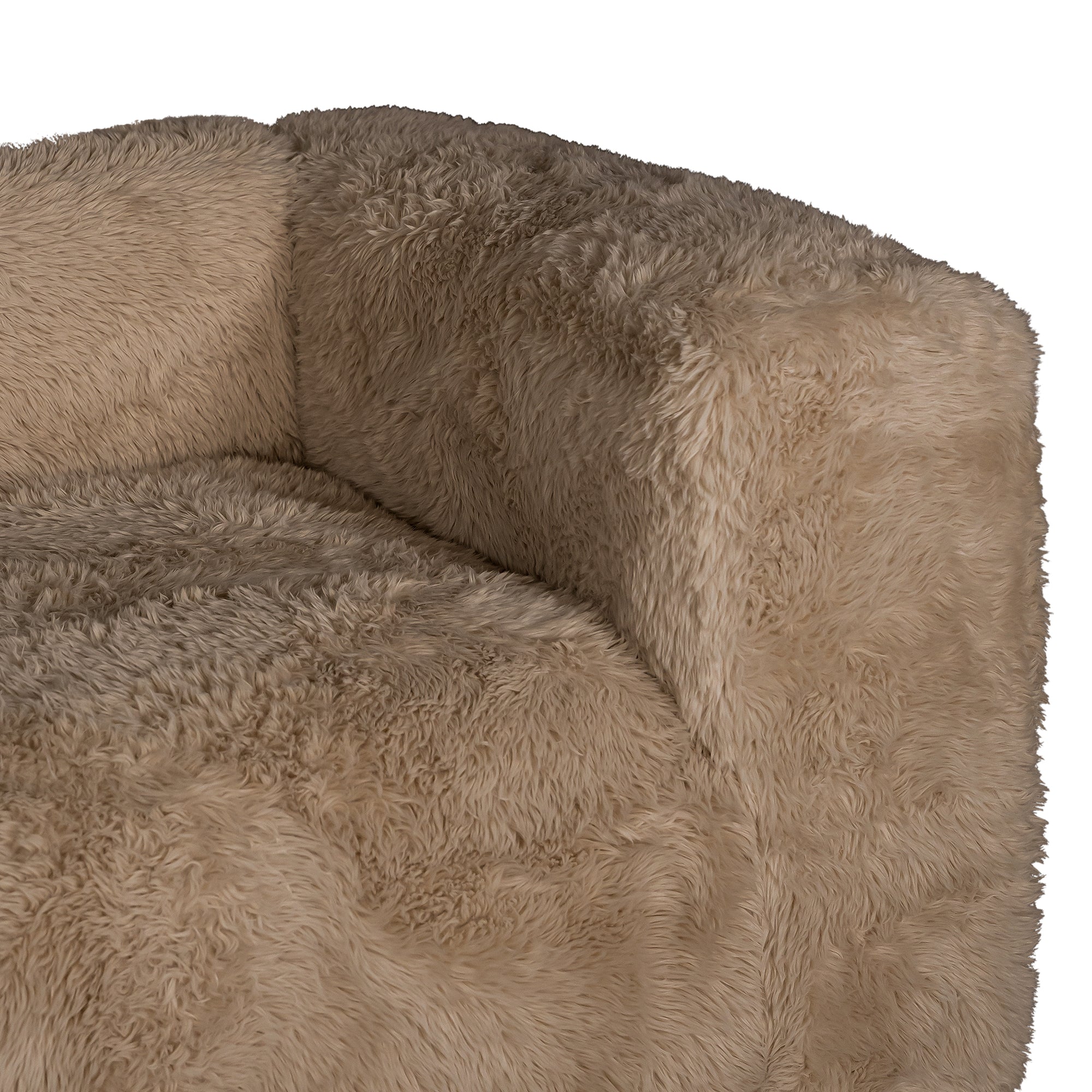 Harlow Sofa | One Seater | Fur Luxe | Toffee Uniqwa Collections