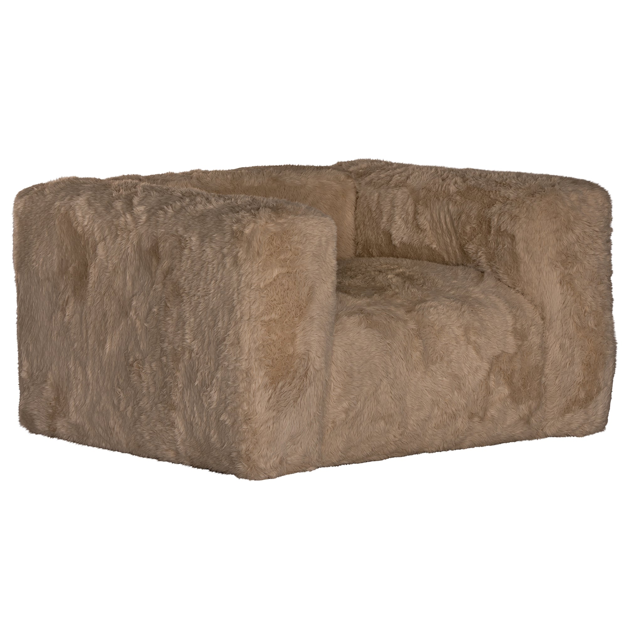 Harlow Sofa | One Seater | Fur Luxe | Toffee Uniqwa Collections