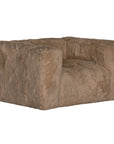 Harlow Sofa | One Seater | Fur Luxe | Toffee Uniqwa Collections