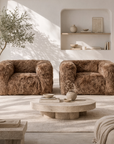 Harlow Sofa | One Seater | Fur Luxe | Toffee Uniqwa Collections