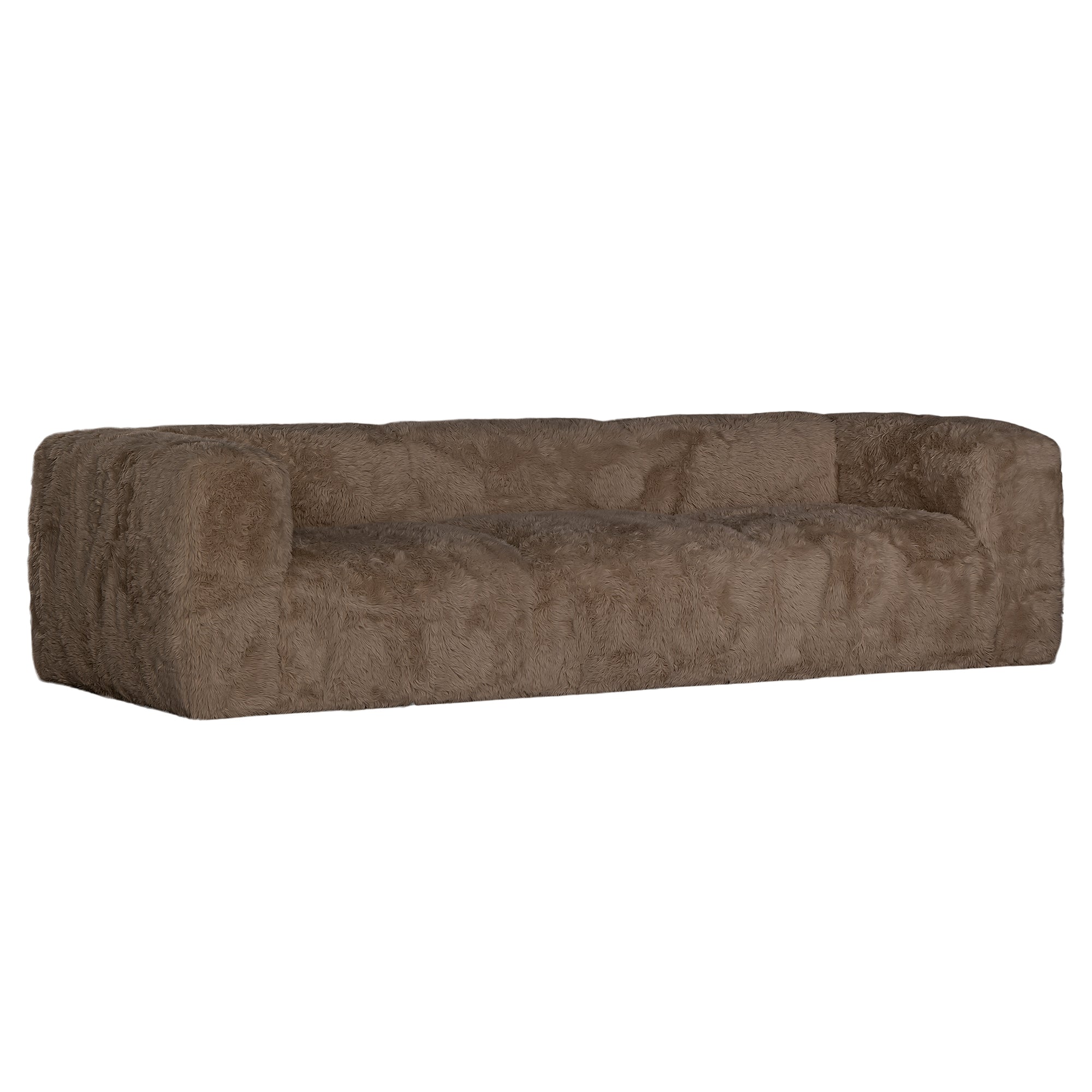 Harlow Sofa | Three Seater | Fur Luxe | Chocolate Uniqwa Collections