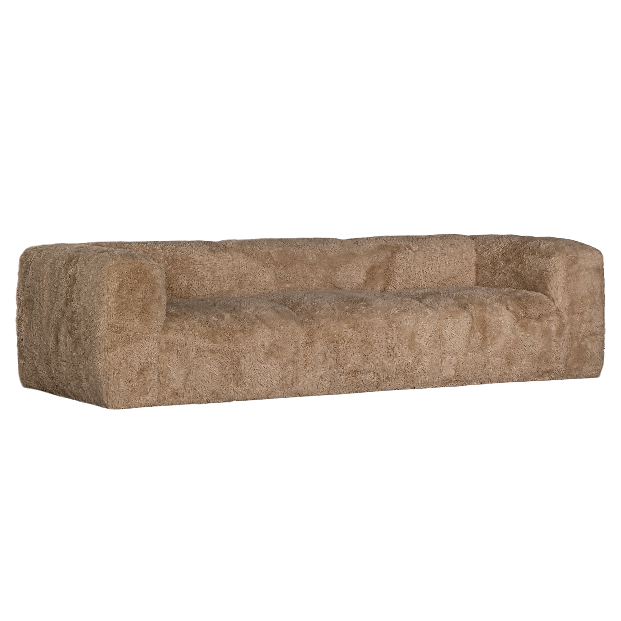 Harlow Sofa | Three Seater | Fur Luxe | Toffee Uniqwa Collections