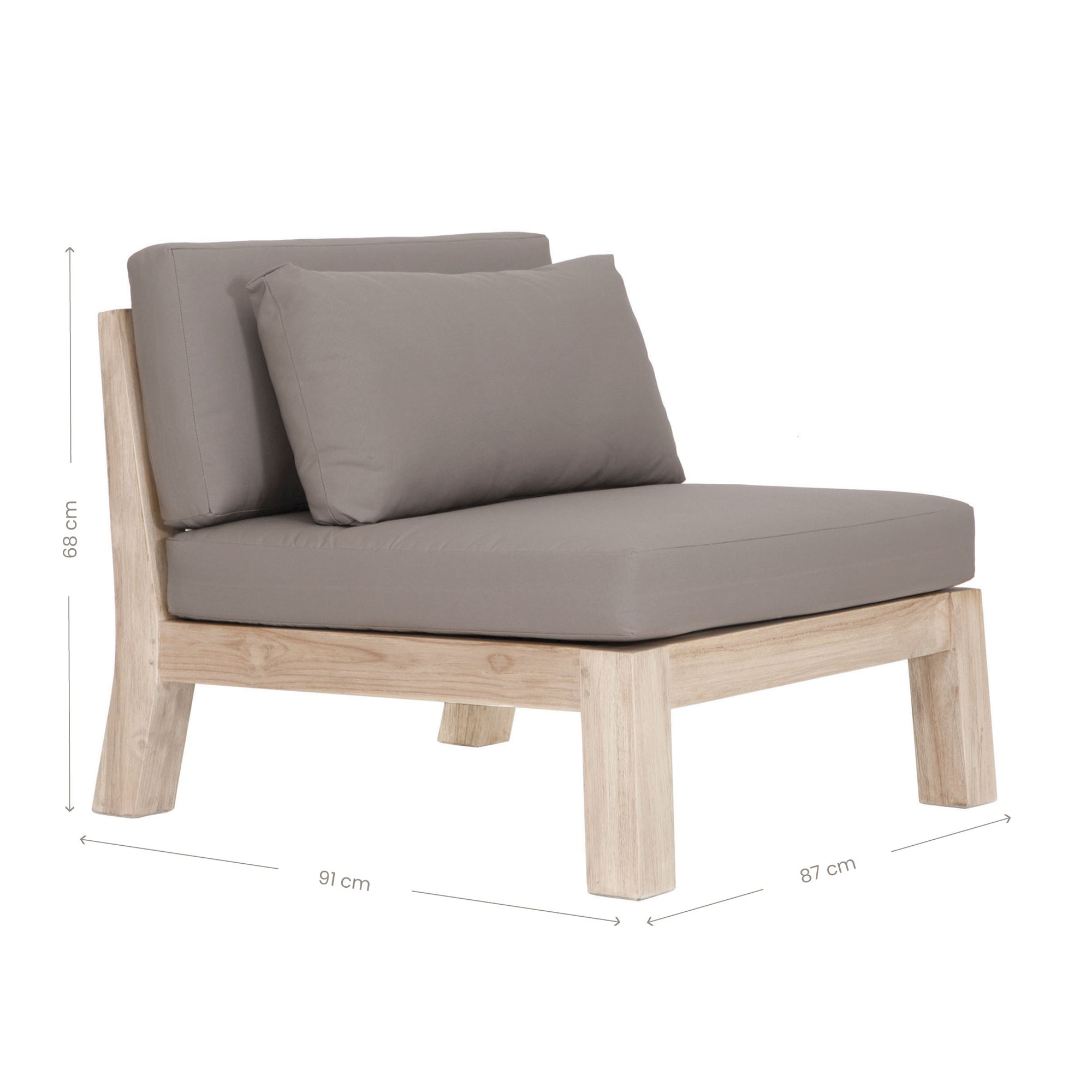 Harper Armless Sofa | One Seater Uniqwa Collections