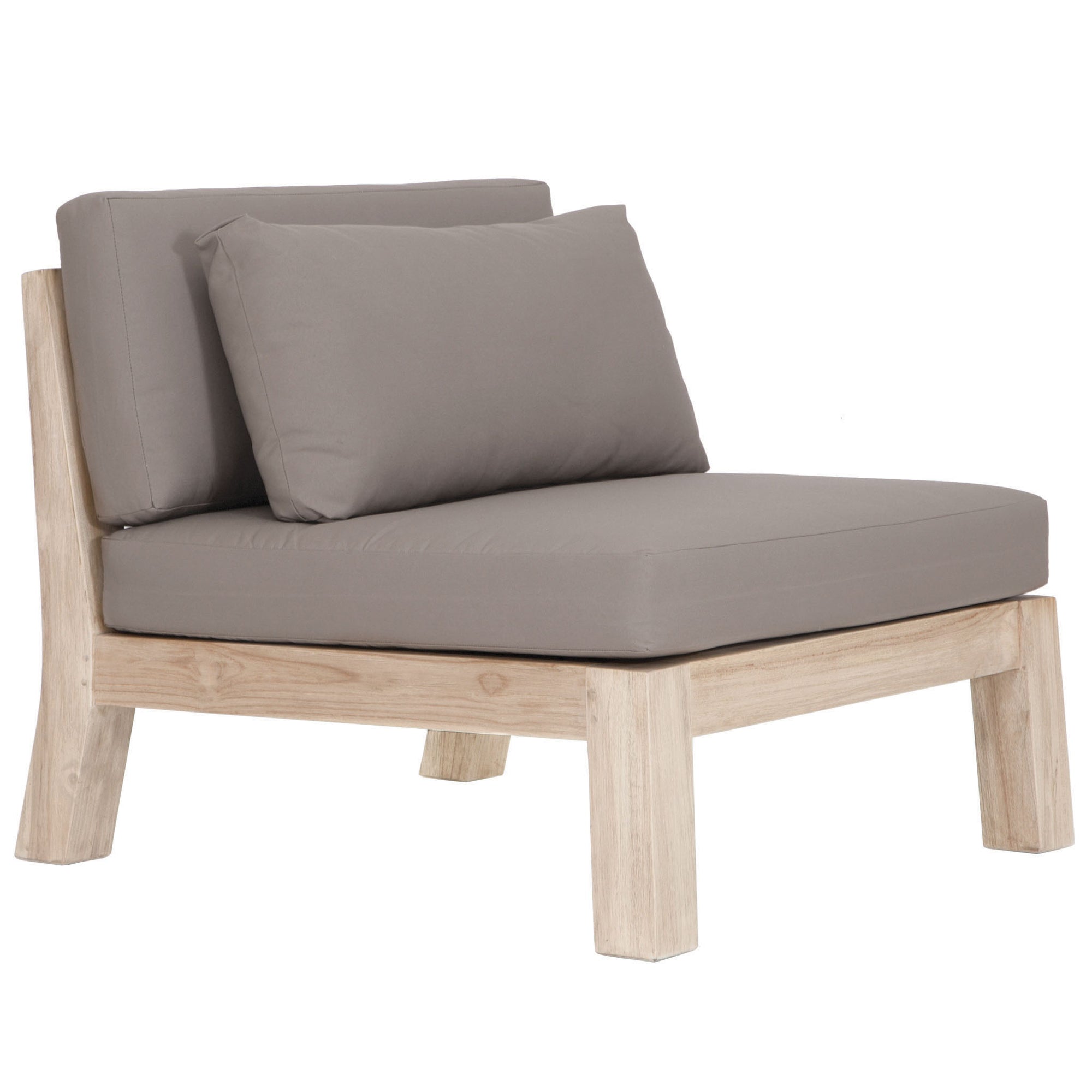 Harper Armless Sofa | One Seater Taupe Uniqwa Collections