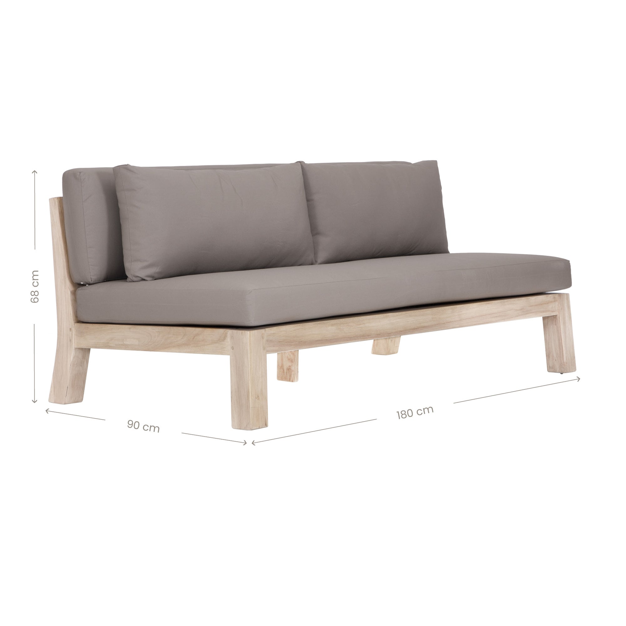 Harper Armless Sofa | Three Seater Uniqwa Collections