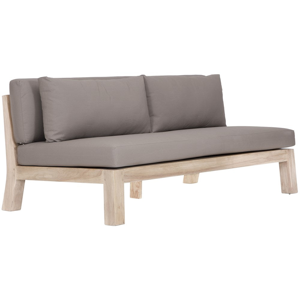 Harper Armless Sofa | Three Seater Taupe Uniqwa Collections