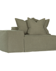 Hendrix Low Rider Sofa | One Seater Left Hand Arm Bay Leaf Classic Stitching Uniqwa Collections