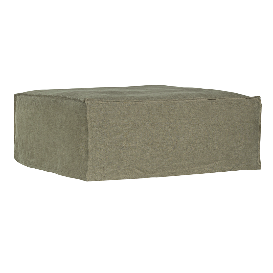 Hendrix Ottoman Bay Leaf Classic Stitching Uniqwa Collections