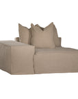 Hendrix Low Rider Sofa | Chaise Long Arm Oatmeal Left Hand Arm Chaise Uniqwa Collections