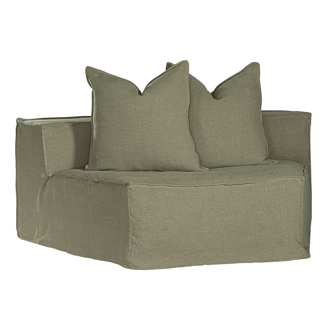 Hendrix Sofa | Curve Bay Leaf Uniqwa Collections